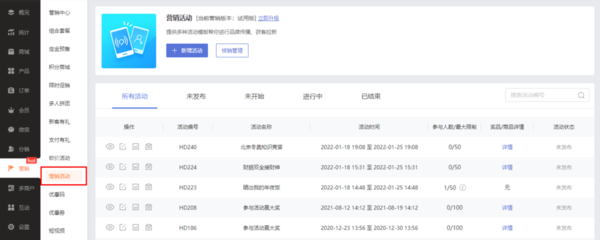 商城系統接入營銷活動